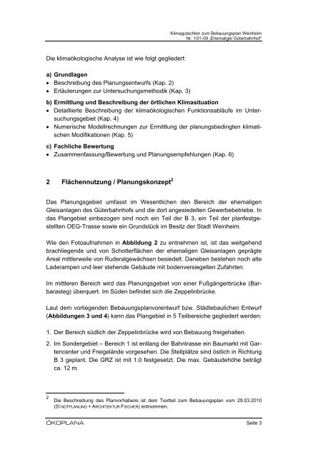 KLIMAGUTACHTEN ZUM BEBAUUNGSPLAN  ... - Stadt Weinheim