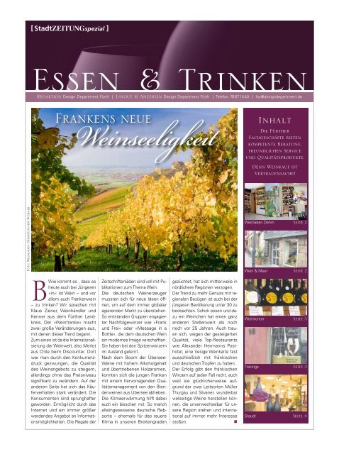 Sonderbeilage vom 26.10.10, Fürther Stadtzeitung - Weinladen Dehm