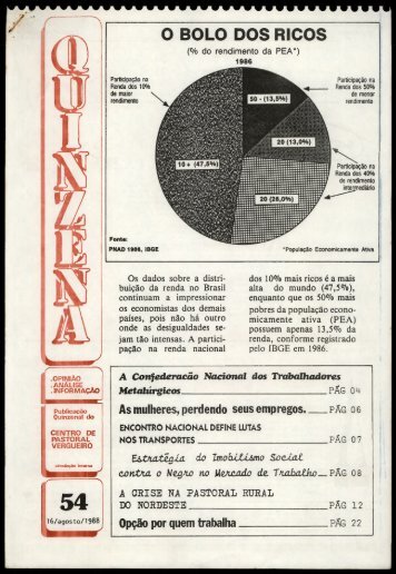 o bolo dos ricos - Centro de Documentação e Pesquisa Vergueiro