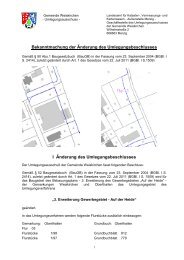 Bekanntmachung-Änderung Umlegungsbeschluss - Weiskirchen