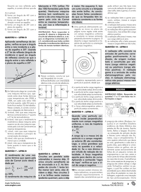 Português, Redação, Biologia e Física - Anglo RS