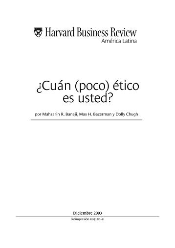 ¿Cuán (poco) ético es usted?