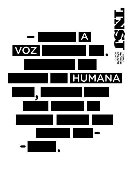 A VOZ HUMANA - Teatro Nacional São João no Porto