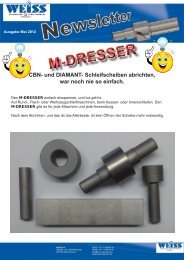 CBN- und DIAMANT- Schleifscheiben abrichten, war noch nie so ...