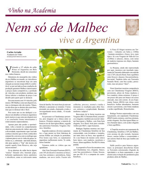 Vinho - Jornal Vinho & Cia