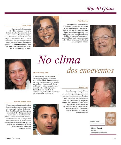 Vinho - Jornal Vinho & Cia