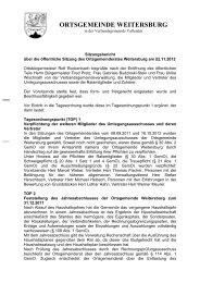 Sitzungsbericht vom 22.11.2012 - Gemeinde Weitersburg