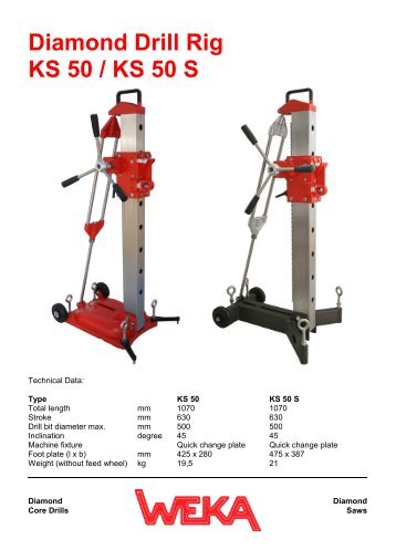 Diamond Drill Rig KS 50 / KS 50 S - WEKA Elektrowerkzeuge