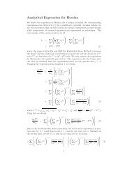 Analytical Expression for Hessian