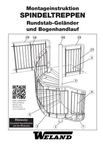 Montageinstruktion SPINDELTREPPEN Rundstab ... - Weland GmbH