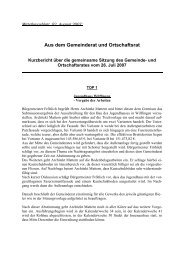 Aus dem Gemeinderat und Ortschaftsrat - Wellendingen