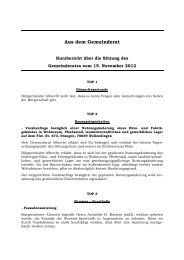 Aus dem Gemeinderat - Wellendingen