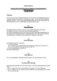Satzung über die Erhebung der Grundsteuer und ... - Stadt Welzheim