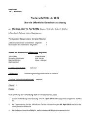 Gemeinderatssitzung vom 16.04.2012 - Wembach