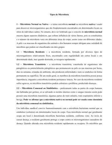 Tipos de Microbiota - Marcasaude.com.br