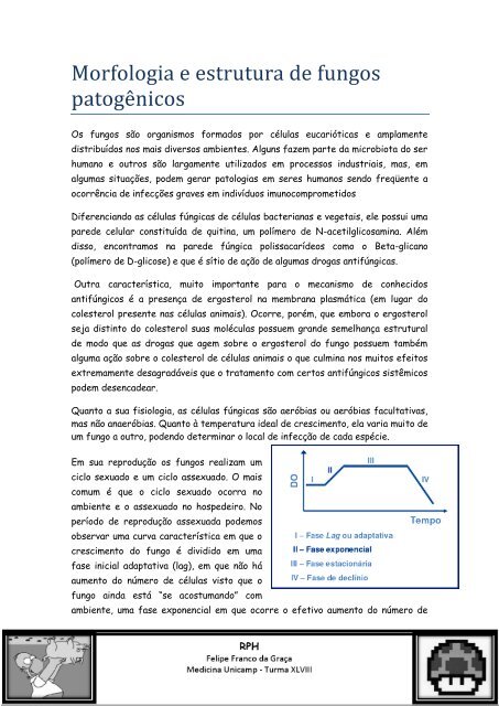 Morfologia e estrutura de fungos patogênicos