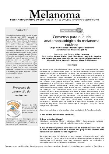 Edição 23 - Grupo Brasileiro de Melanoma