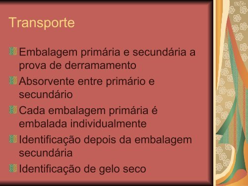 Biossegurança na manipulação de microrganismos patogênicos ao ...