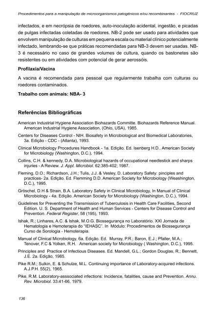 Procedimentos para a manipulação de microrganismos ... - IFSC