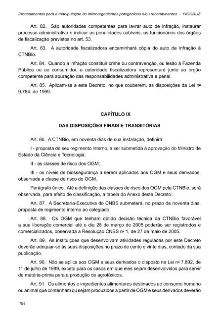 Procedimentos para a manipulação de microrganismos ... - IFSC