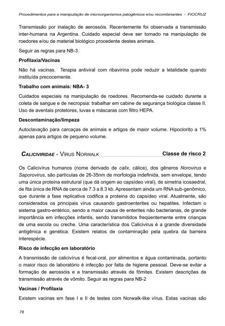 Procedimentos para a manipulação de microrganismos ... - IFSC