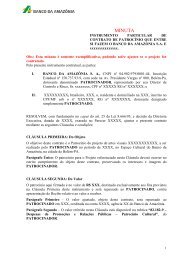 Anexo III - Minuta do Contrato - Banco da Amazônia