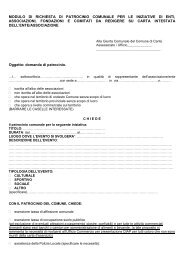 MODULO DI RICHIESTA DI PATROCINIO ... - Comune di Cantù