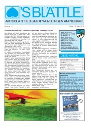 Ausgabe Nr. 11 vom 15. März 2013. - Stadt Wendlingen