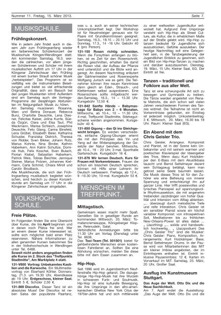 Ausgabe Nr. 11 vom 15. März 2013. - Stadt Wendlingen