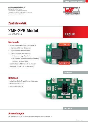 Datenblatt 2MF-2PR Modul - Würth Elektronik