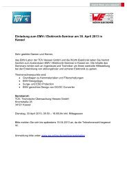 Einladung zum EMV-/ Elektronik-Seminar am 30 ... - Würth Elektronik