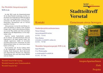 Flyer Stadtteiltreff Versetal - Werdohl