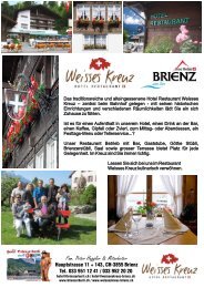 Fam. Peter Huggler & Mitarbeiter - Hotel Weisses Kreuz