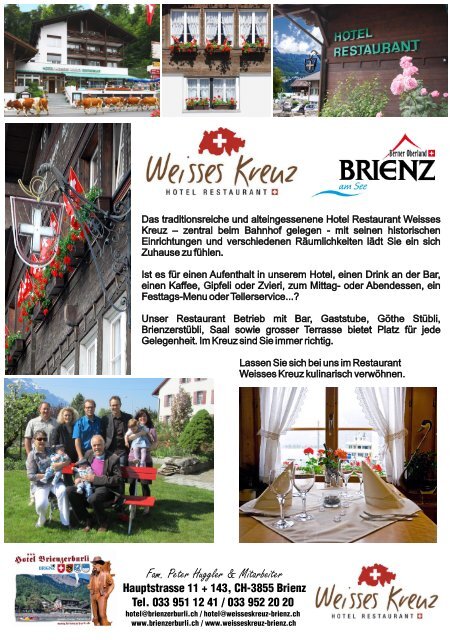 Fam Peter Huggler Mitarbeiter Hotel Weisses Kreuz