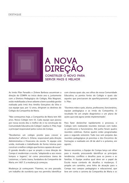 Revista Compa - Agosto 2012 - Colégio da Companhia de Maria