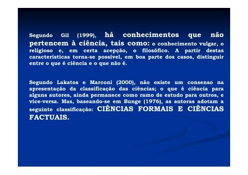 Ciência e Conhecimento Científico - UFSM