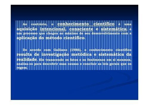 Ciência e Conhecimento Científico - UFSM