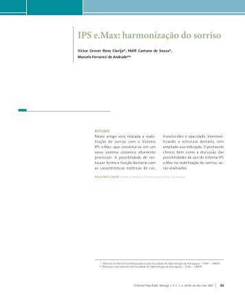 IPS e.Max: harmonização do sorriso - Unifra