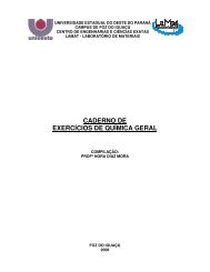 CADERNO DE EXERCÍCIOS DE QUÍMICA GERAL - Unioeste