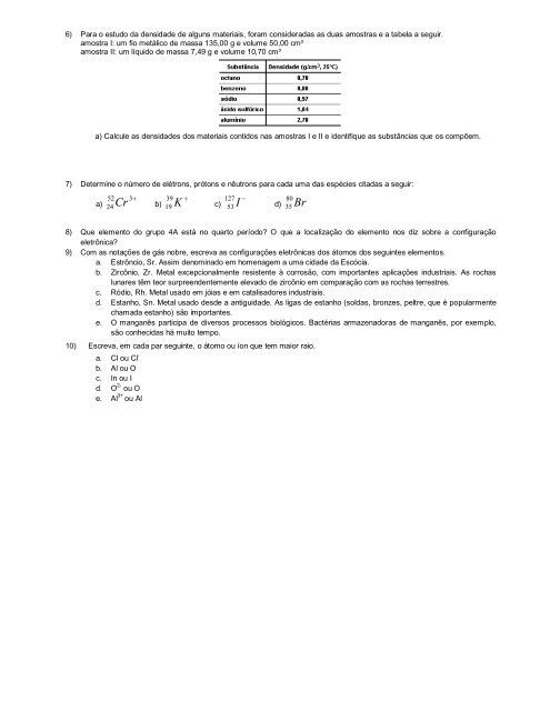 Lista de Exercícios – Química Geral - Professor Alonso Goes ...