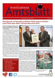 Amtsblatt Stadt Wernigerode  02 - 2013 (4.85 MB)