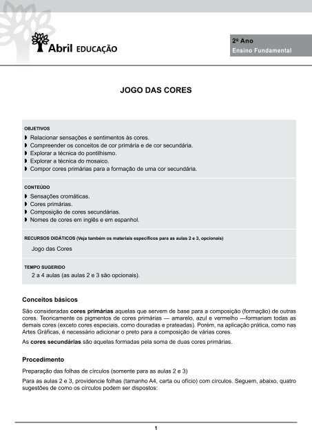 Jogo das Cores - Início - Ser