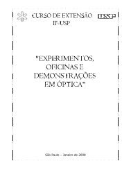 Experimentos, Oficinas e Demonstrações em Óptica - Genoma - USP