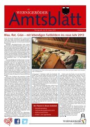 Amtsblatt Stadt Wernigerode  01 - 2013 (3.99 MB)