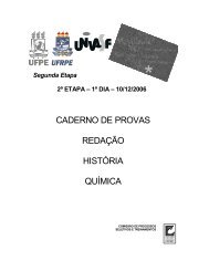 CADERNO DE PROVAS REDAÇÃO HISTÓRIA QUÍMICA