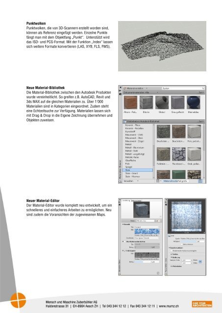 Was ist neu in MuM Top+ und AutoCAD Architecture 2011