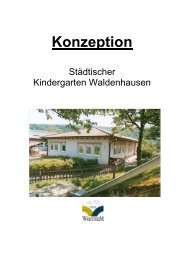 Konzeption Kindergarten Waldenhausen - Stadt Wertheim