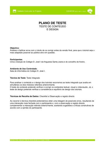 PLANO DE TESTE - Labs Sapo