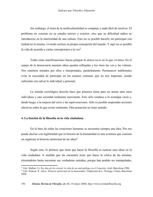 Filosofía y vida ciudadana: unas reflexiones - EIKASIA - Revista de ...