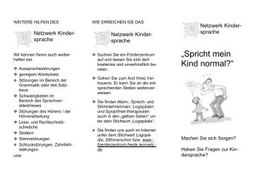 Flyer - Netzwerk Kindersprache - Wesselburen